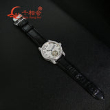 Luxury Full Moissanite Transparent Movement Mechanical Watch for Men Hip Hop Iced out Jewelry Wristwatch