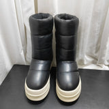 Women Snow Boots For Men Genuine Leather Lace Up Rick Shoes Keep Warm Platform Increase High Street Vintage Luxury Sneakers