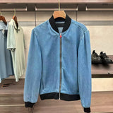 Italian Kiton Men's Early Autumn New Fashion Casual Simple Versatile Denim Baseball Jacket