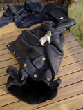 Dark Blue Winter Shearling Jacket Men Denim Style Plus Size 4XL Genuine Natural Thick Sheepskin Warm Single Breasted Short Coat