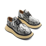 European/American Big Head Derby Shoes for Men's Thick Bottom Height Increasing Shoes Genuine Leather Wide Version Casual Shoes