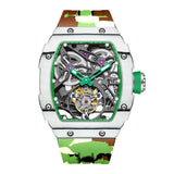 Haofa 1901 Skeleton Automatic Tourbillon Movement Watch For Men Luxury Carbon Fiber Mechanical Tourbillon Sapphire Watch Mens