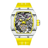 Haofa 1901 Skeleton Automatic Tourbillon Movement Watch For Men Luxury Carbon Fiber Mechanical Tourbillon Sapphire Watch Mens