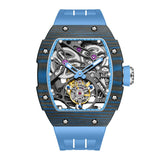 Haofa 1901 Skeleton Automatic Tourbillon Movement Watch For Men Luxury Carbon Fiber Mechanical Tourbillon Sapphire Watch Mens
