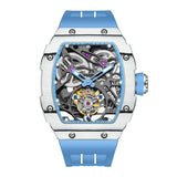 Haofa 1901 Skeleton Automatic Tourbillon Movement Watch For Men Luxury Carbon Fiber Mechanical Tourbillon Sapphire Watch Mens