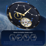 Shanghai Tourbillon Watch Men's Mechanical Watch Manual Winding Mechanical Watch Genuine Leather Strap Calendar Sapphire Watch