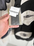 TOP-YAMAMOTO original design eye and hand linen patchwork patch suit Black and white suit