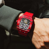 Haofa 1901 Skeleton Automatic Tourbillon Movement Watch For Men Luxury Carbon Fiber Mechanical Tourbillon Sapphire Watch Mens