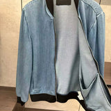 Italian Kiton Men's Early Autumn New Fashion Casual Simple Versatile Denim Baseball Jacket