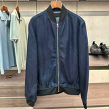 Italian Kiton Men's Early Autumn New Fashion Casual Simple Versatile Denim Baseball Jacket